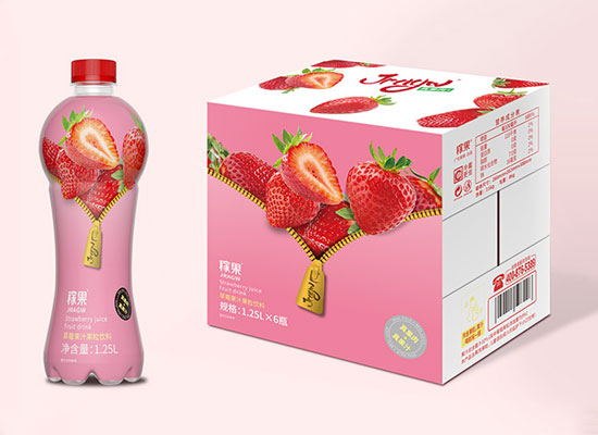 稼果草莓果汁果粒饮料，高品质爆品，助你赢得市场！