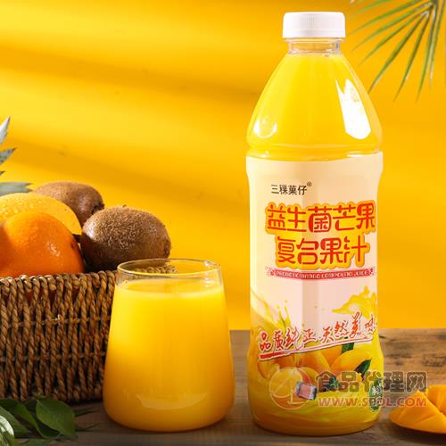 三稞菓仔益生菌芒果复合果汁饮料1.25L