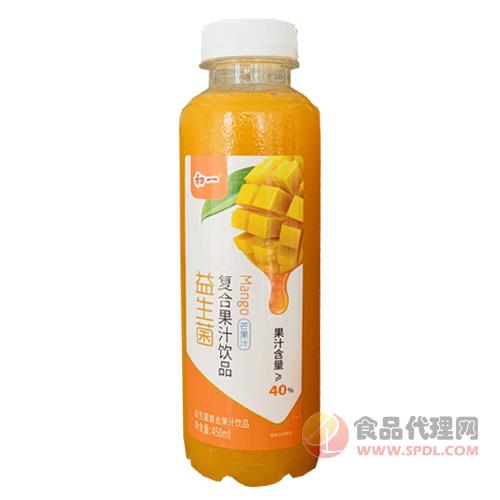 初一芒果汁益生菌复合果汁饮品450ml