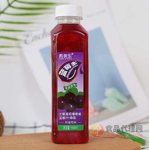 希美乐蓝莓多蓝莓汁+椰果果粒果汁饮料460ml