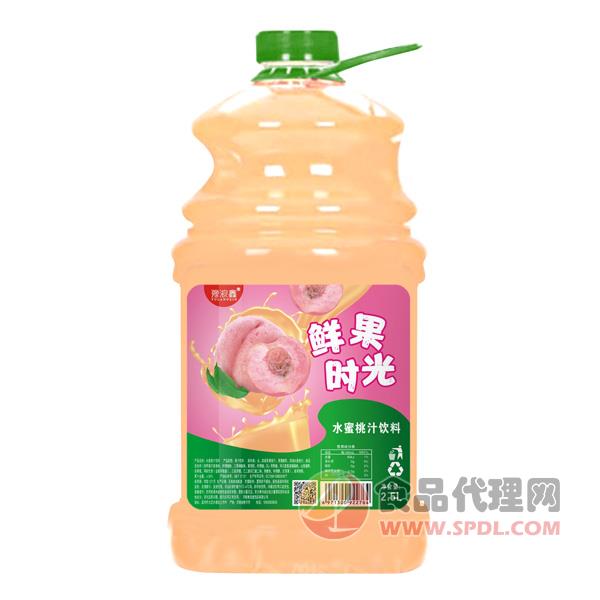 豫浪鑫鲜果时光水蜜桃汁饮料2.5L