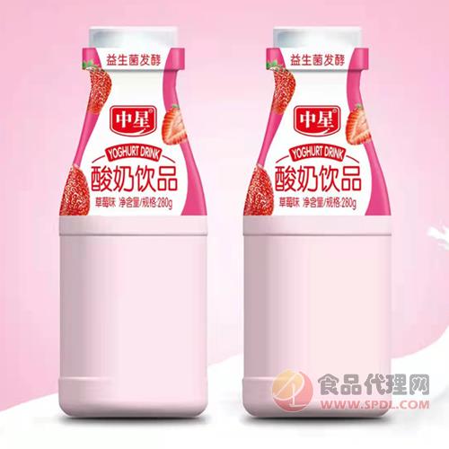 中星酸奶饮品草莓味280g