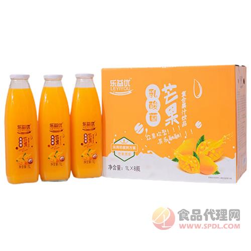 乐益优乳酸菌芒果复合果汁饮品标箱