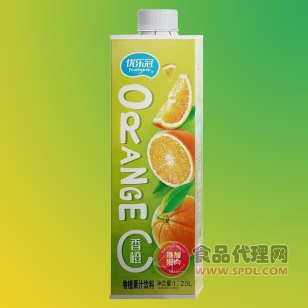 优乐冠香橙果汁饮料1.25L