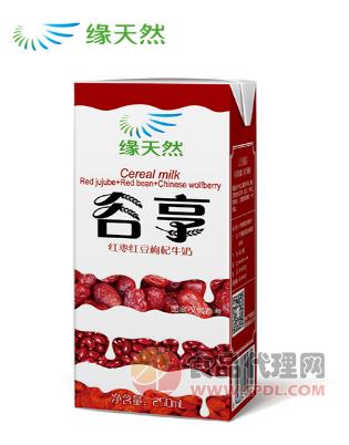 缘天然谷享红枣红豆枸杞牛奶250ml