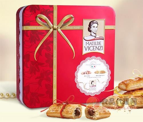 意大利进口维西尼奶油巧克力夹心饼干金装礼盒250克