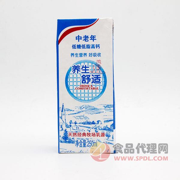 中老年低糖低脂高钙奶250ml