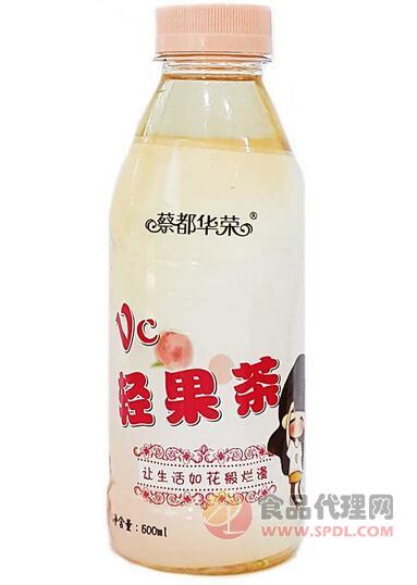 蔡都华荣VC轻果茶蜜桃乌龙茶500ml