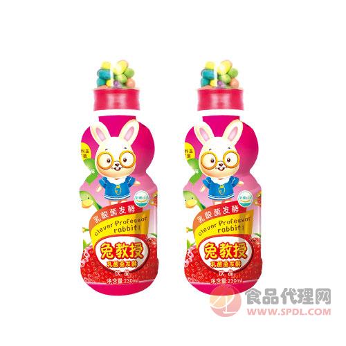 兔教授乳酸菌发酵饮品草莓味230ml