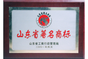 山东省著名商标2001年