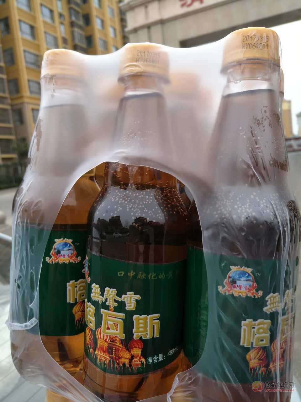 无声雪格瓦斯碳酸饮料490ml