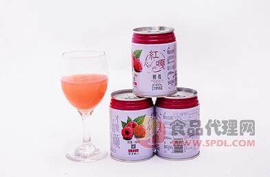 红嘎树莓果汁罐装248ml