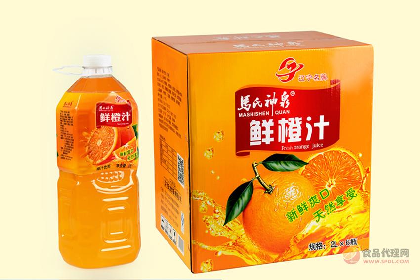 马氏神泉鲜橙汁2l