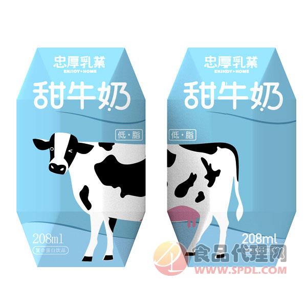 忠厚乳业甜牛奶208g