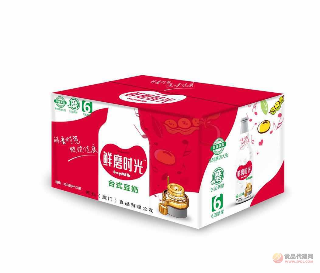 鲜磨时光台式豆奶310mlx24