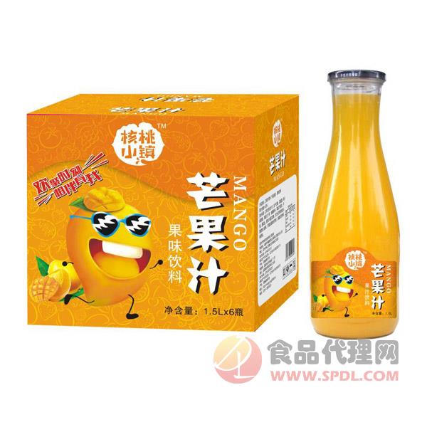 核桃小镇芒果汁果味饮料1.5Lx6