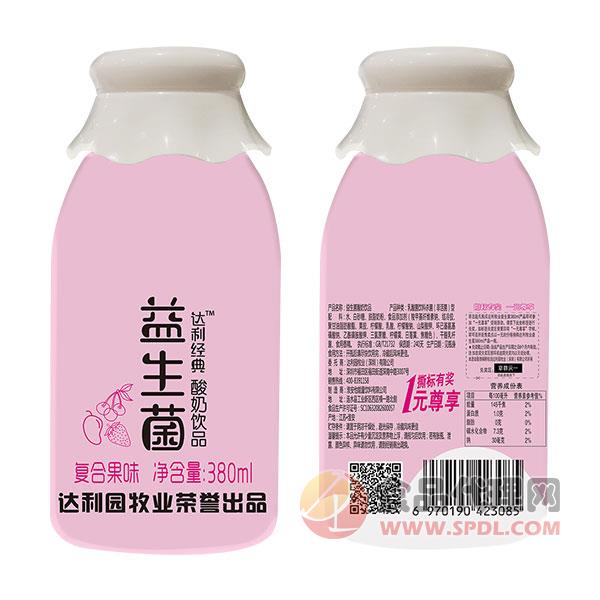 达利经典益生菌酸奶复合果味380ml