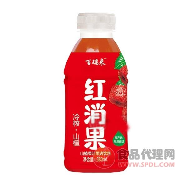 百瑞来 红消果山楂汁果汁饮料 380ML