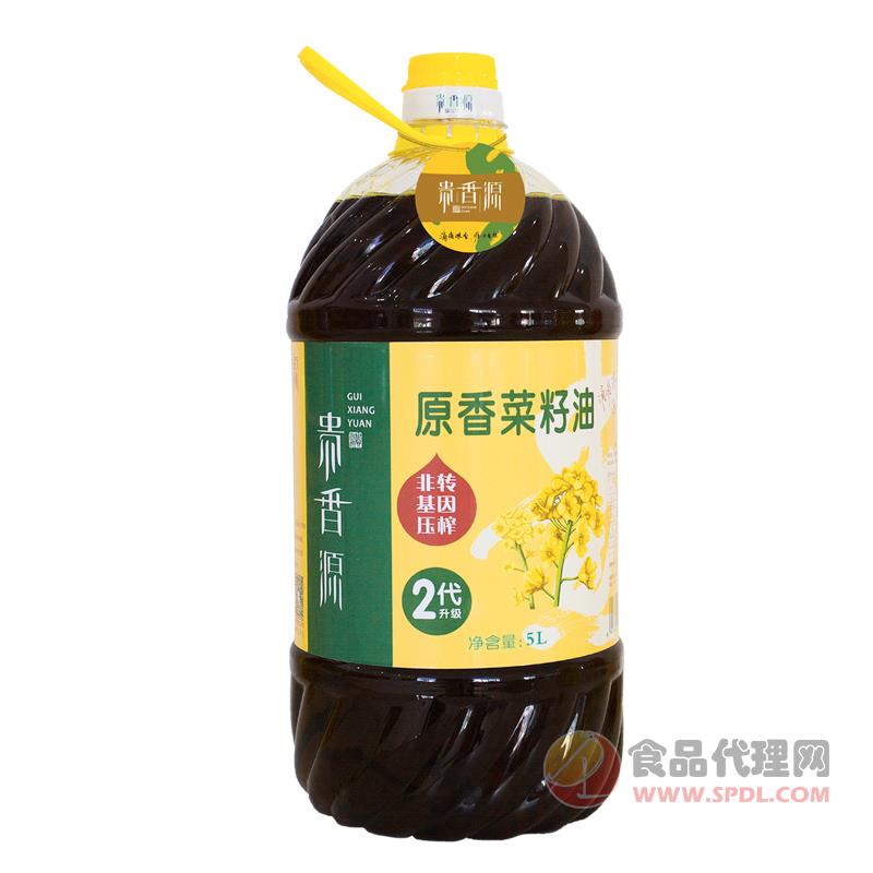 贵香源原香菜籽油5L