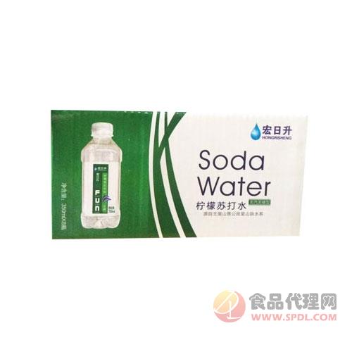 怡林宏日升柠檬苏打水饮料350mlx8