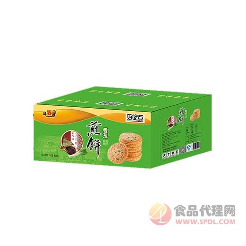 品香苑好吃点煎饼香葱饼干箱装