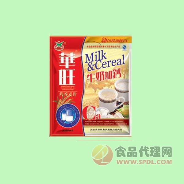 华旺牛奶加钙营养麦片袋装