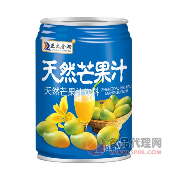 正大金洲天然芒果汁饮料250ml