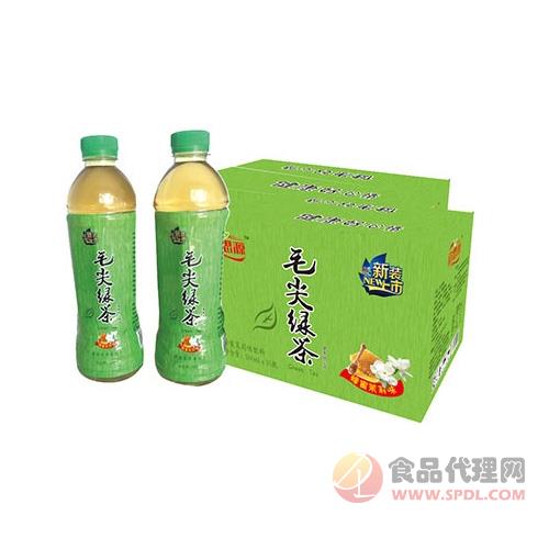 饮思源毛尖绿茶箱装500mlx15瓶