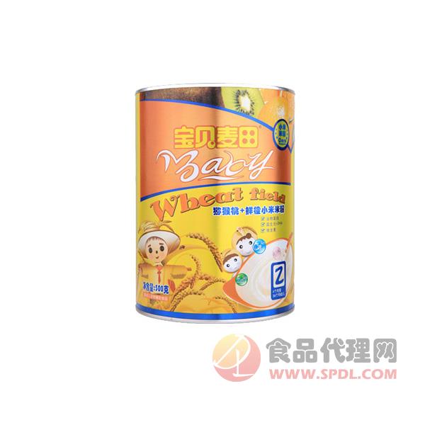 宝贝麦田猕猴桃+鲜橙小米米粉2段罐装