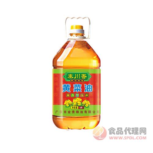 秦川香浓香型小榨黄菜油5L
