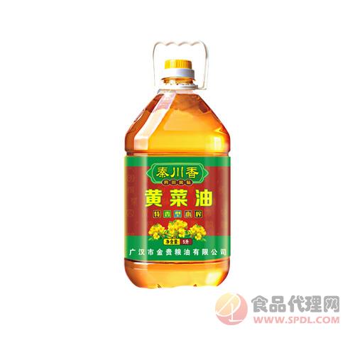秦川香特香型小榨黄菜油5L