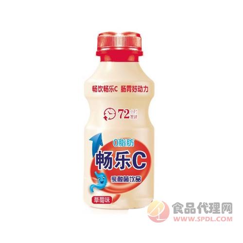 畅乐C草莓味乳酸菌饮品340ml