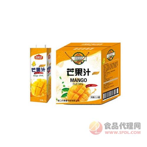 统业百果坊方盒芒果汁1L