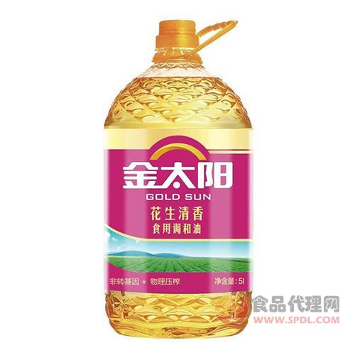 金太阳花生清香食用调和油5L