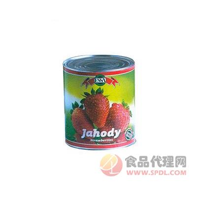 金维草莓水果罐头罐装