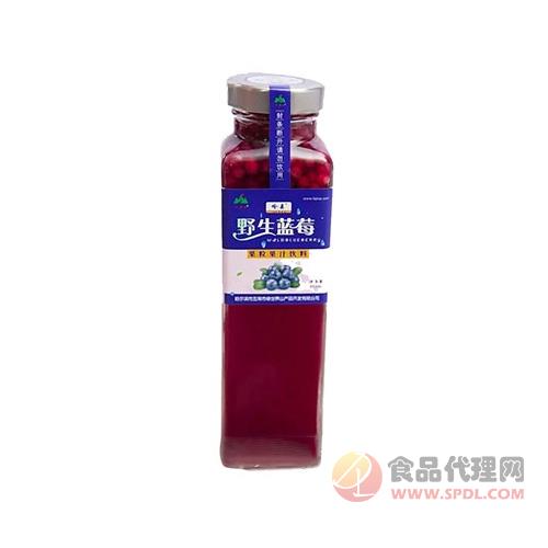 岭森88粒野生蓝莓果粒果汁420ml
