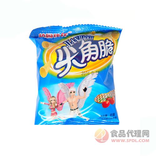 校园伙伴尖角脆膨化食品称重蓝袋袋装