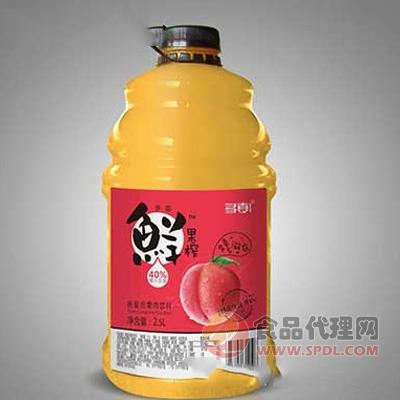 多喜果榨鲜桃复合果肉饮料2.5L