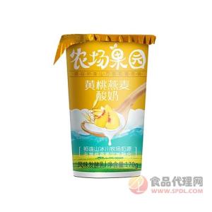 祁牧农场果园酸奶黄桃燕麦味170g
