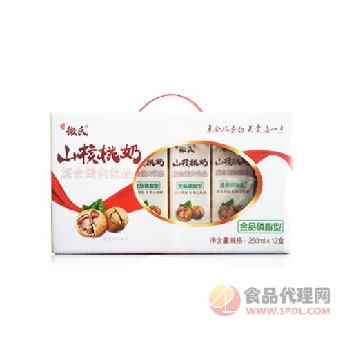 徽氏金品磷脂山核桃奶箱250ml×12盒