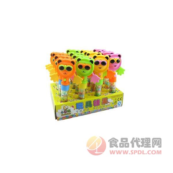 眼镜熊玩具糖(装糖玩具压片糖)盒装