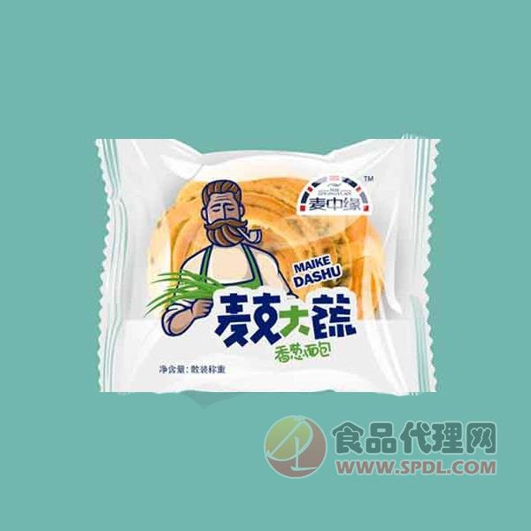 麦中缘麸大蒜香葱面包袋装