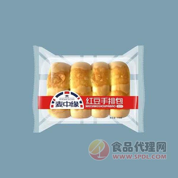 麦中缘红豆手排包面包118克