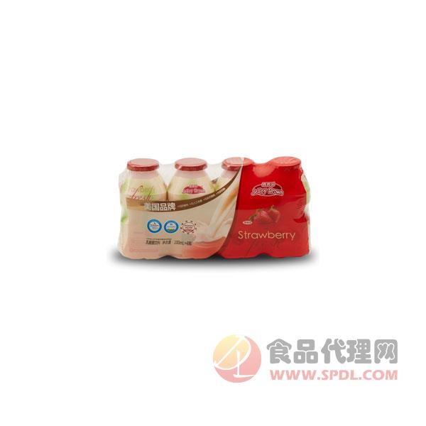 界界乐草莓味乳酸菌饮料100mlx4瓶