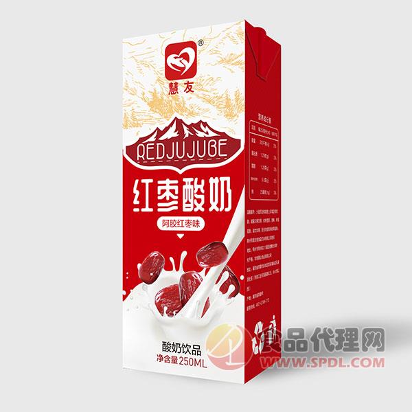 慧友红枣酸奶饮品阿胶红枣味250ml