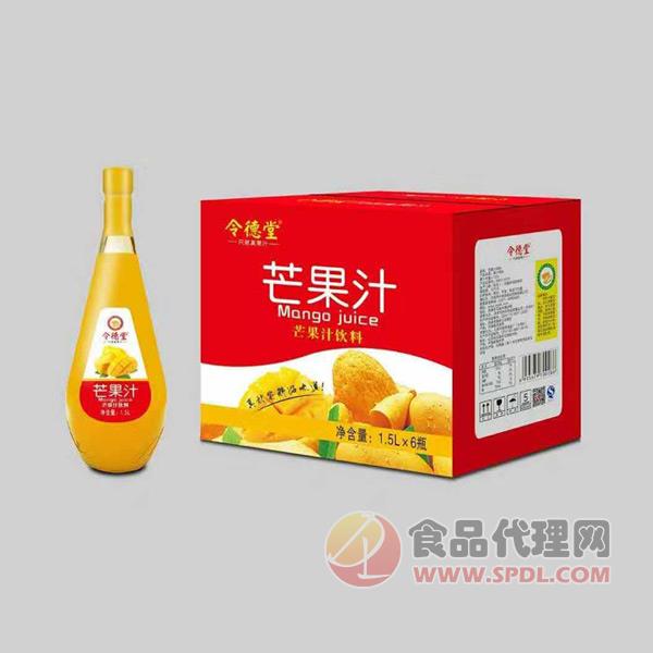令德堂芒果汁饮料1.5Lx6瓶