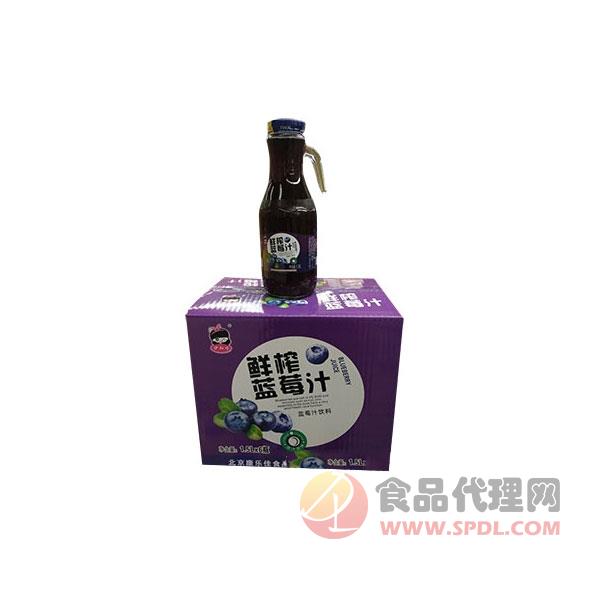伊知味鲜榨蓝莓汁1.5Lx6瓶