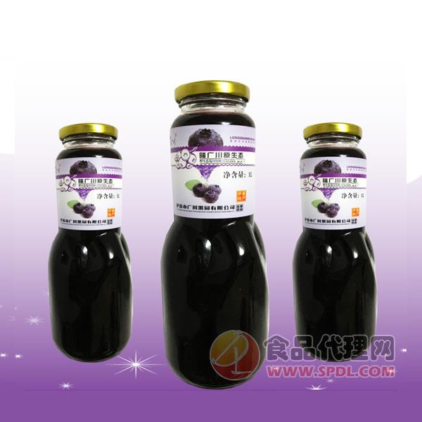 隆广川野生蓝莓汁饮料80%浓度果汁瓶装