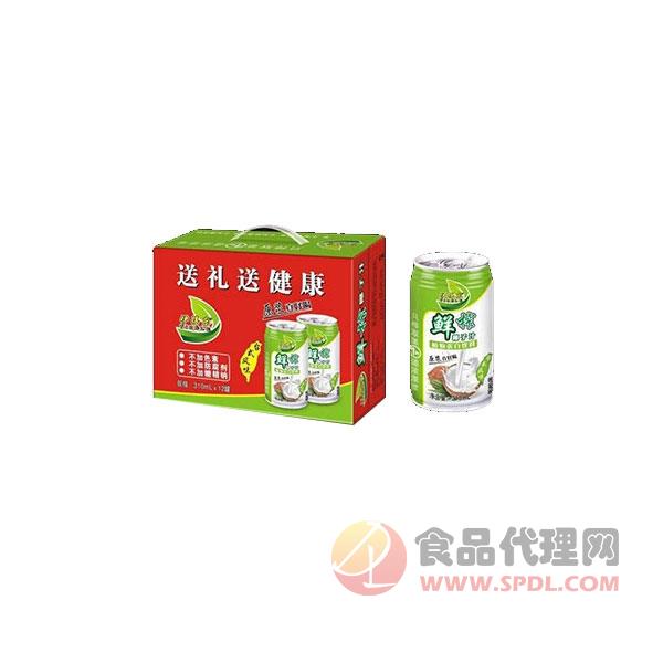 伊得乐鲜榨椰子汁310mlx12罐