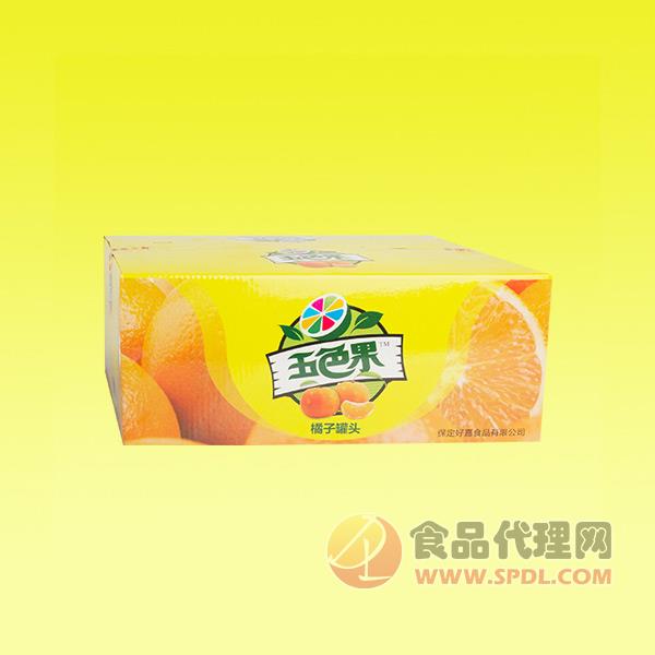 五色果橘子水果罐头箱装